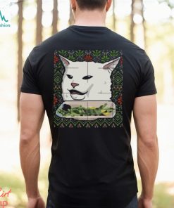 Cat meme dinner ugly sweater christmas funny design png shirt