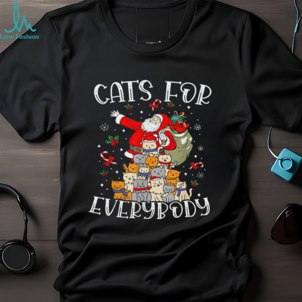 Cats For Everybody Christmas Tree Kittens Santa Shirt Cats For Everybody Christmas Tree Kittens Santa Shirt