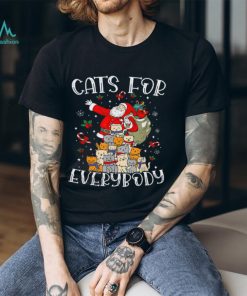 Cats For Everybody Christmas Tree Kittens Santa Shirt