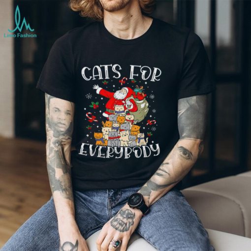 Cats For Everybody Christmas Tree Kittens Santa Shirt