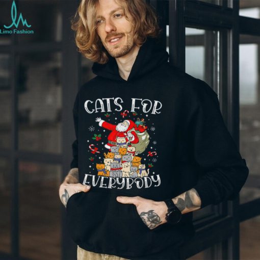 Cats For Everybody Christmas Tree Kittens Santa Shirt
