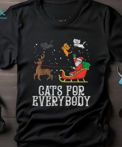Cats For Everybody Santa Reindeer Christmas Shirt