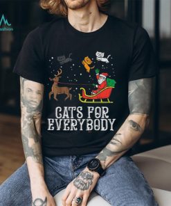 Cats For Everybody Santa Reindeer Christmas Shirt