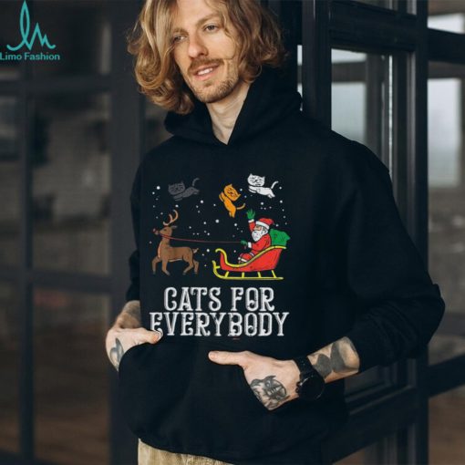 Cats For Everybody Santa Reindeer Christmas Shirt