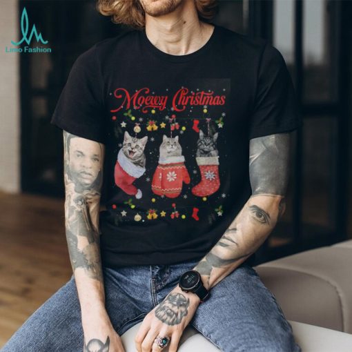 Cats Inside Noel Socks, Moewy Christmas Shirt