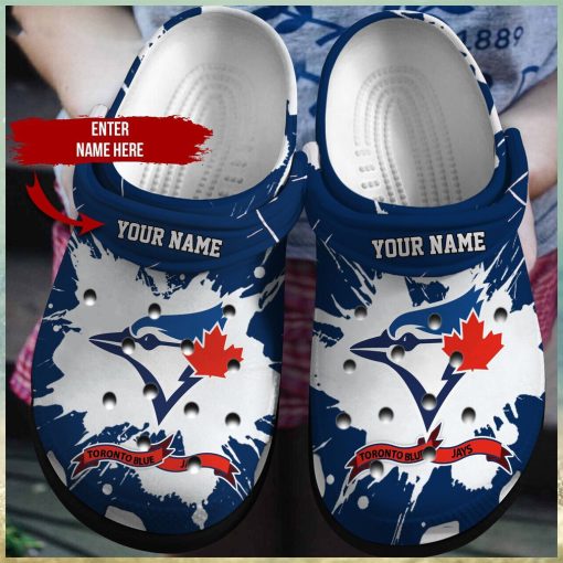 Celebrate Baseball Fandom Personalized Toronto Blue Jays Crocbland Clog Design