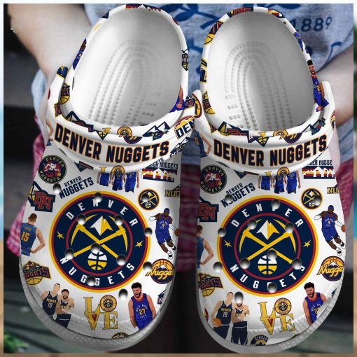 Celebrate Basketball Fever Denver Nuggets National Basketball Association Themed Comfort Clog Footwear