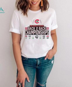 Central Catholic football 2023 Division III Champions back 2 back shirt