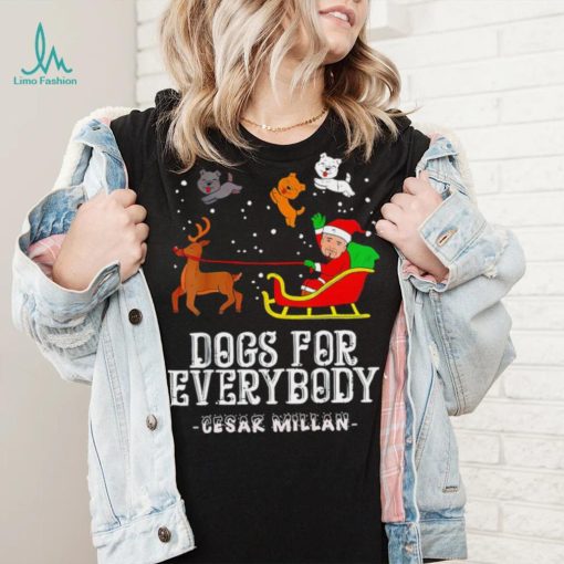 Cesar Millan dog for everybody paw Merry Christmas shirt