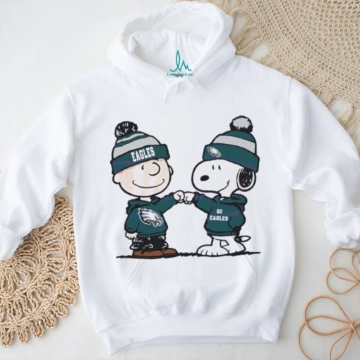 Charlie Brown And Snoopy NFL Philadelphia Eagles Football Go Eagles Cartoon Sweatshirt