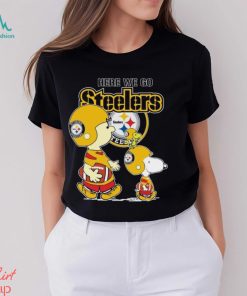 Charlie Brown Snoopy And Woodstock Road NFL Pittsburgh Steelers Here We Go Steelers 2023 Shirt