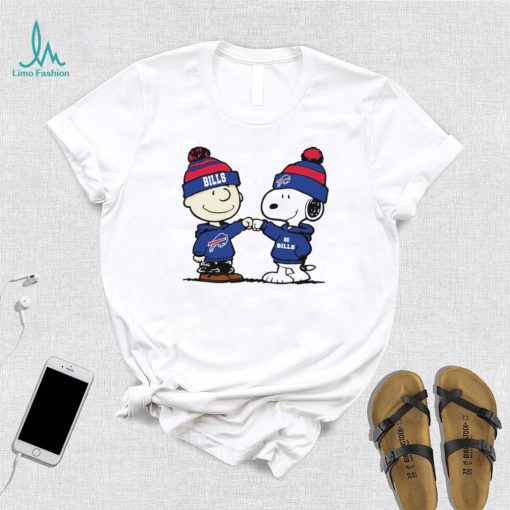 Charlie Brown and Snoopy NFL Buffalo Bills football go Bills cartoon shirt