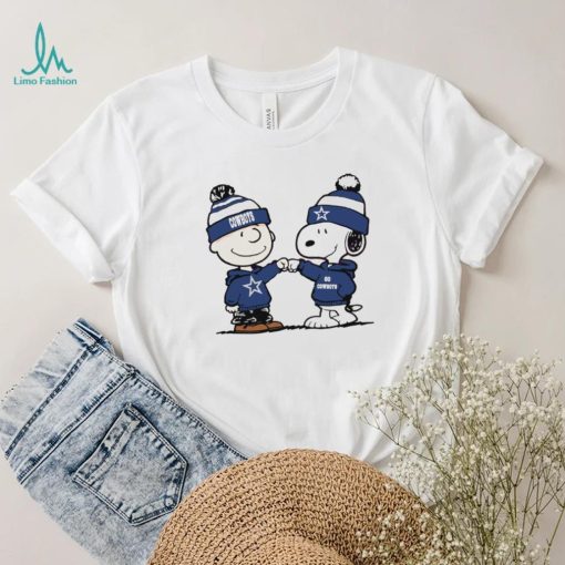 Charlie Brown and Snoopy NFL Dallas Cowboys football go Cowboys cartoon shirt