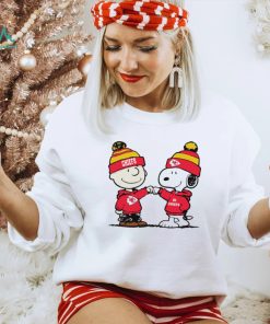 Charlie Brown and Snoopy NFL Kansas City Chiefs football go Chiefs cartoon shirt