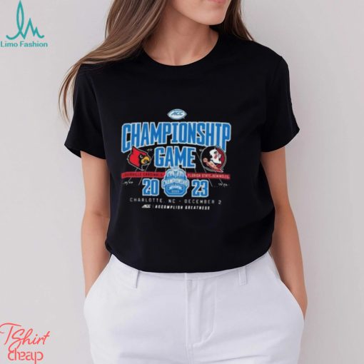 Charlotte NC 2023 Atlantic Coast Conference Championship Louisville Cardinals vs Florida State Seminoles T Shirt Hoodie