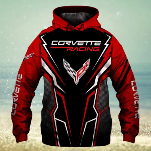 Chevrolet Corvette Racing Red Black Pullover Hoodie