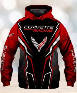 Chevrolet Corvette Racing Red Black Pullover Hoodie
