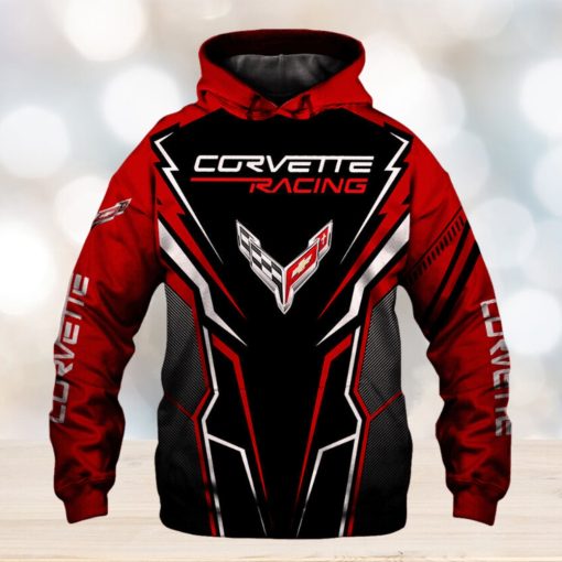 Chevrolet Corvette Racing Red Black Pullover Hoodie