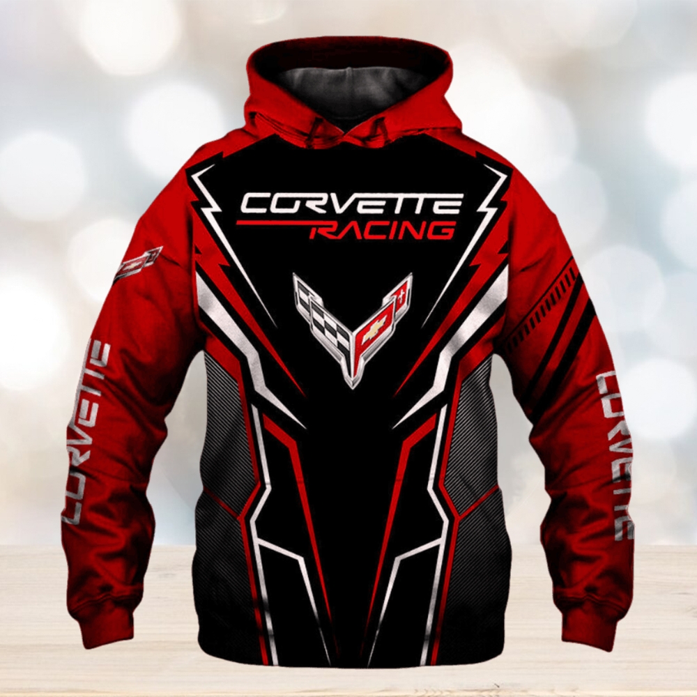 Chevrolet Corvette Racing Red Black Pullover Hoodie Chevrolet Corvette Racing Red Black Pullover Hoodie