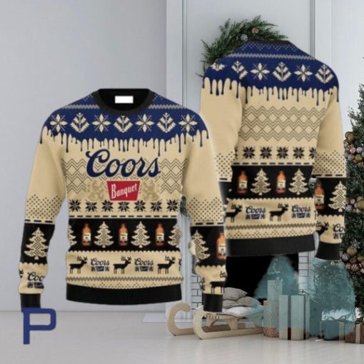 Chevron Pattern Coors Banquet Christmas Ugly Christmas Sweater, Gift for Christmas Holiday