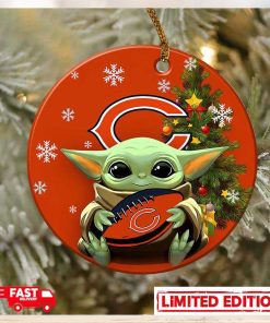 Chicago Bears Baby Yoda NFL 2023 Christmas Tree Decorations Ornament