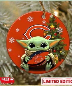 Chicago Bears Baby Yoda NFL 2023 Christmas Tree Decorations Ornament