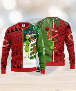 Chicago Bears Grinch & Scooby Doo Christmas Ugly Sweater 1