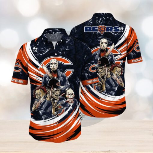 Chicago Bears NFL Halloween Horror Movies Hawaiian Shirts For Men And Women