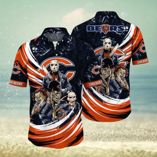 Chicago Bears NFL Halloween Horror Movies Hawaiian Shirts For Men And Women