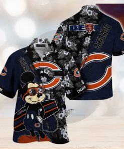 Chicago Bears NFL Summer Hawaii Shirt Mickey And Floral Pattern For Sports Fans