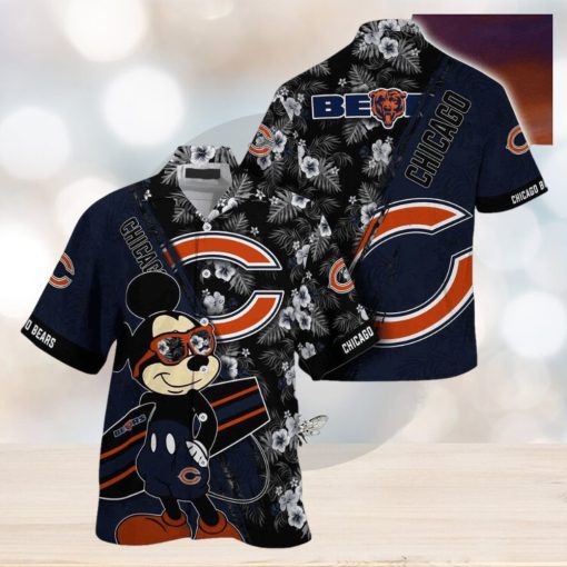 Chicago Bears NFL Summer Hawaii Shirt Mickey And Floral Pattern For Sports Fans