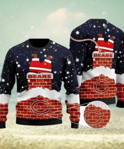 Chicago Bears Santa Claus Personalized Ugly Christmas Sweater 3D Printed Men And Women Holiday Gift