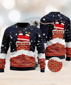 Chicago Bears Santa Claus Personalized Ugly Christmas Sweater 3D Printed Men And Women Holiday Gift