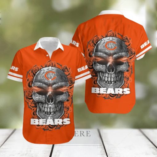 Chicago Bears Skull 3D Hawaiian Shirt Summer Collection