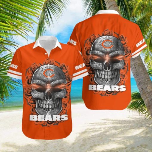 Chicago Bears Skull 3D Hawaiian Shirt Summer Collection