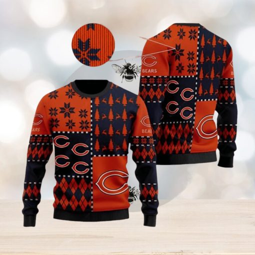 Chicago Bears Ugly Sweater Vintage Xmas 3D Ugly Christmas Sweater 3D Printed Men And Women Holiday Gift