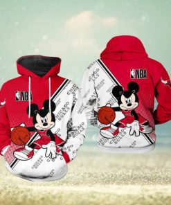 Chicago Bulls NBA Mickey 3D Printed Hoodie