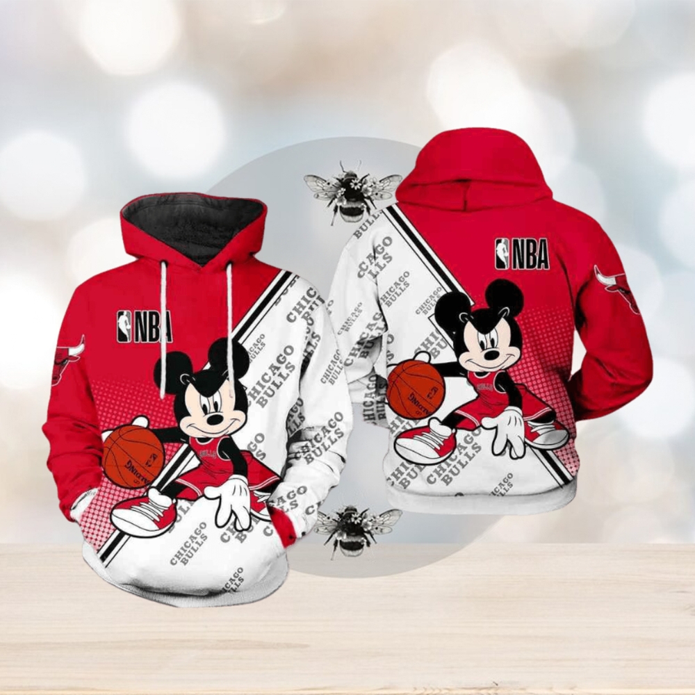 Chicago Bulls NBA Mickey 3D Printed Hoodie Chicago Bulls NBA Mickey 3D Printed Hoodie