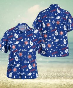 Chicago Cubs Christmas Pattern Button Shirt