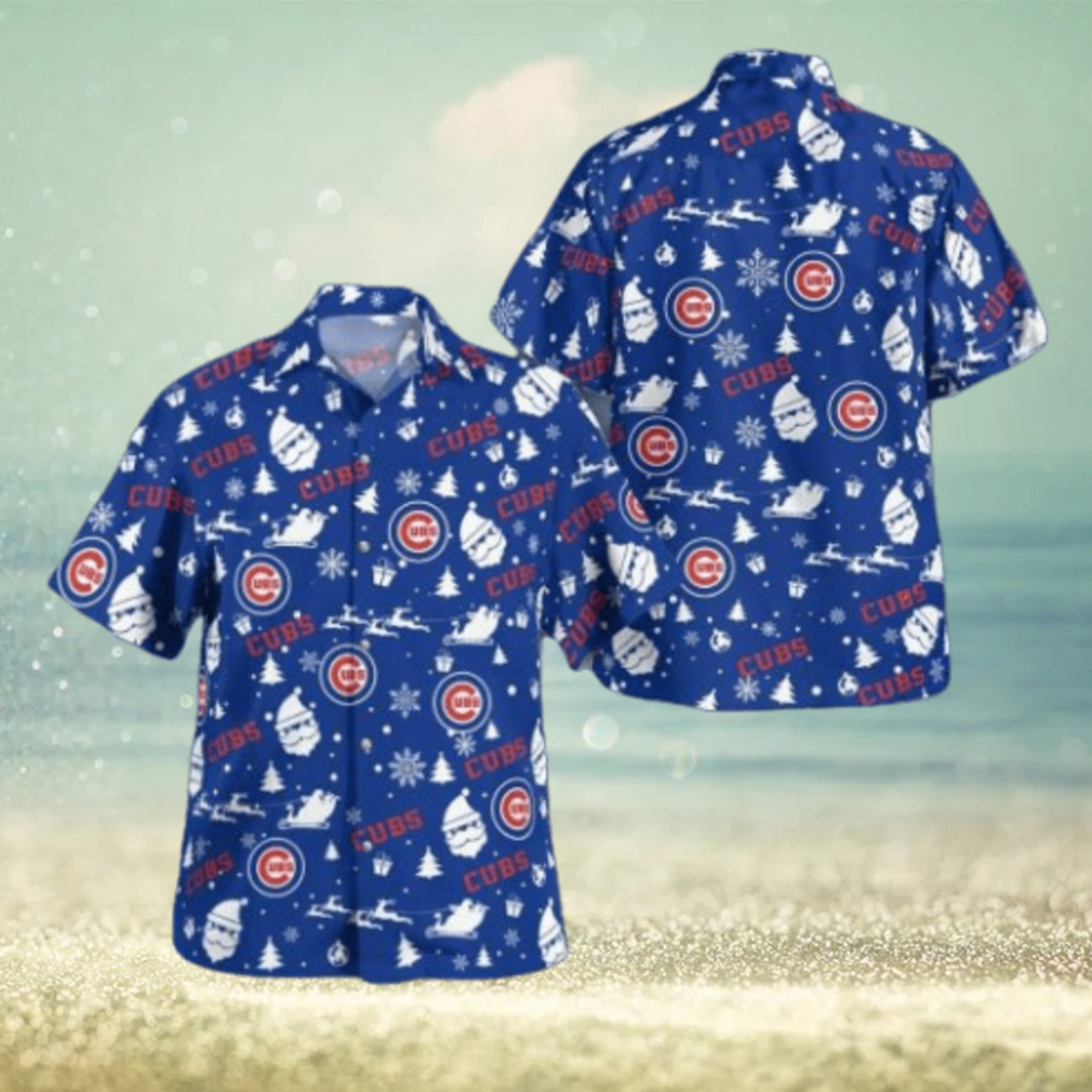 Chicago Cubs Christmas Pattern Button Shirt Chicago Cubs Christmas Pattern Button Shirt