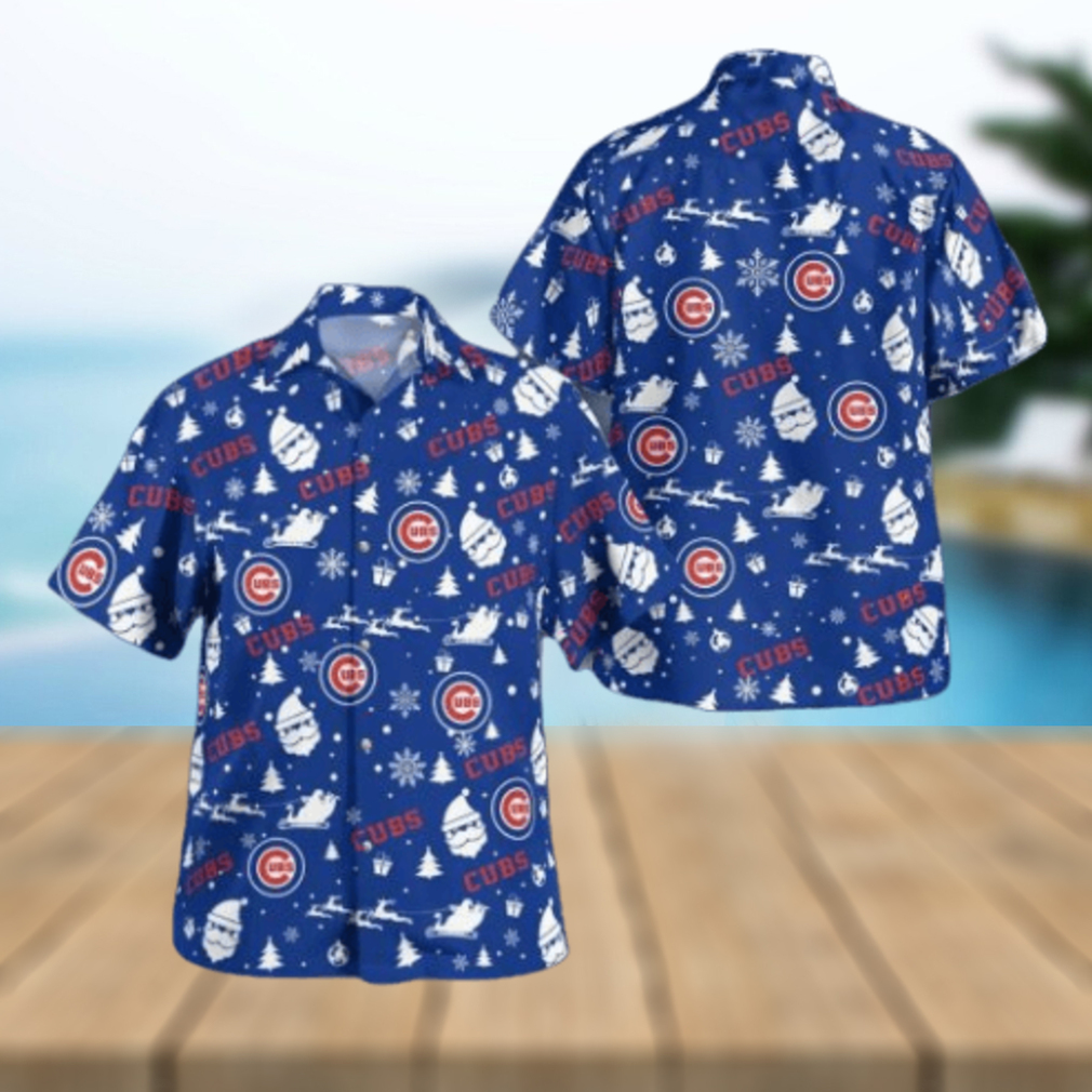 Chicago Cubs Christmas Pattern Button Shirt Chicago Cubs Christmas Pattern Button Shirt