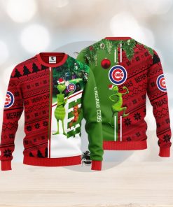 Chicago Cubs Grinch & Scooby doo Christmas Ugly Sweater 1