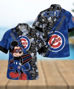 Chicago Cubs Mickey Mouse Floral Short Sleeve Hawaii Shirt, hoodie, sweater, long sleeve and tank top Chicago Cubs Mickey Mouse Floral Short Sleeve Hawaii Shirt