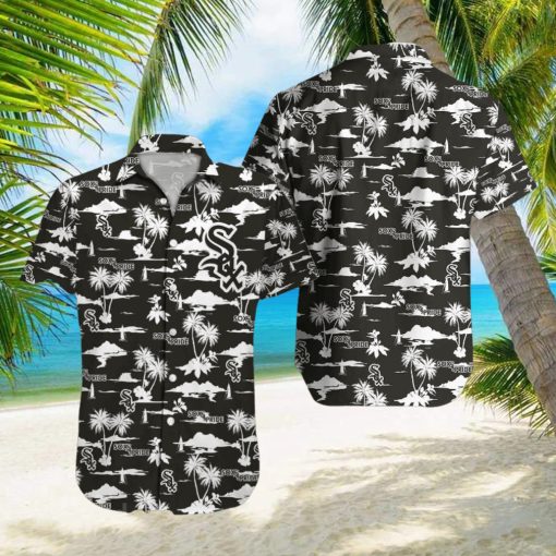 Chicago White Sox MLB Coconut Pattern Black Beach Lover Gift Aloha Hawaiian Shirt