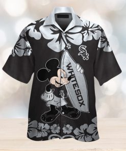 Chicago White Sox Mickey Mouse Short Sleeve Button Up Tropical Hawaiian Shirt