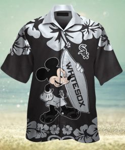 Chicago White Sox Mickey Mouse Short Sleeve Button Up Tropical Hawaiian Shirt