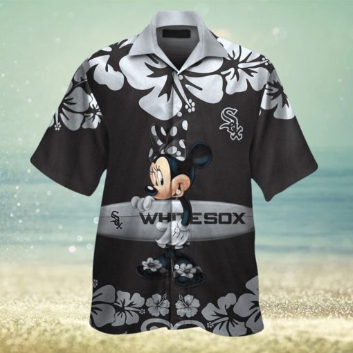 Chicago White Sox Minnie Mouse Short Sleeve Button Up Tropical Hawaiian Shirt