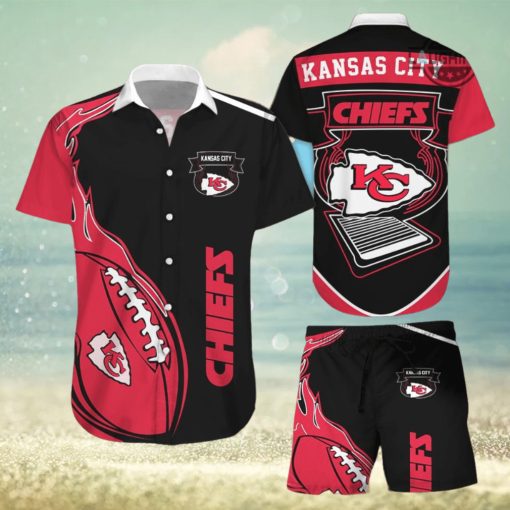 Chiefs Hawaiian Shirt And Shorts Kansas City Chiefs Aloha Shirt Super Bowl Kc Chiefs Shirt Patrick Mahomes Travis Kelce Button Up Shirts Football Chiefs Game