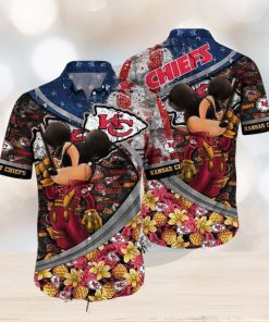 Chiefs Hawaiian Shirt NFL KC Cool Mickey Mouse, Kansas City Chiefs Hawaiian Shirt