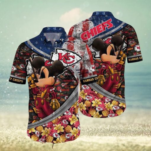 Chiefs Hawaiian Shirt NFL KC Cool Mickey Mouse, Kansas City Chiefs Hawaiian Shirt